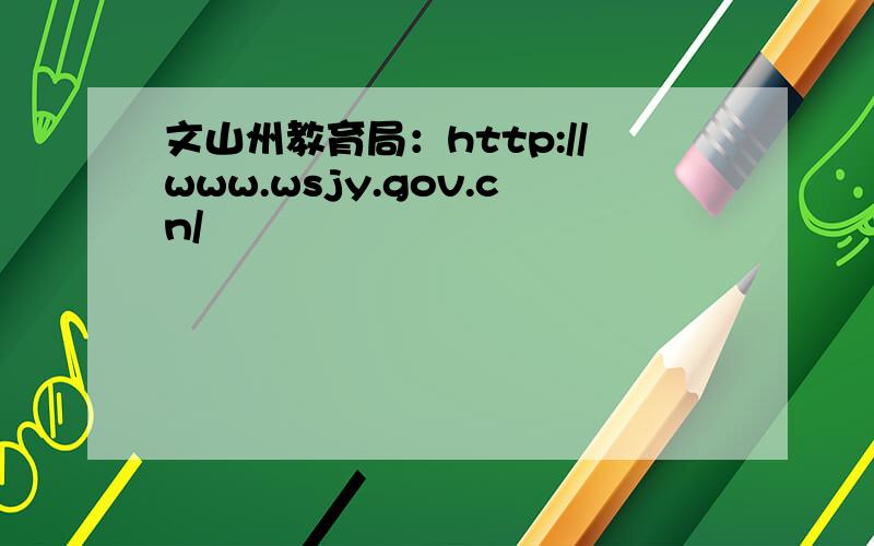 文山州教育局：http://www.wsjy.gov.cn/