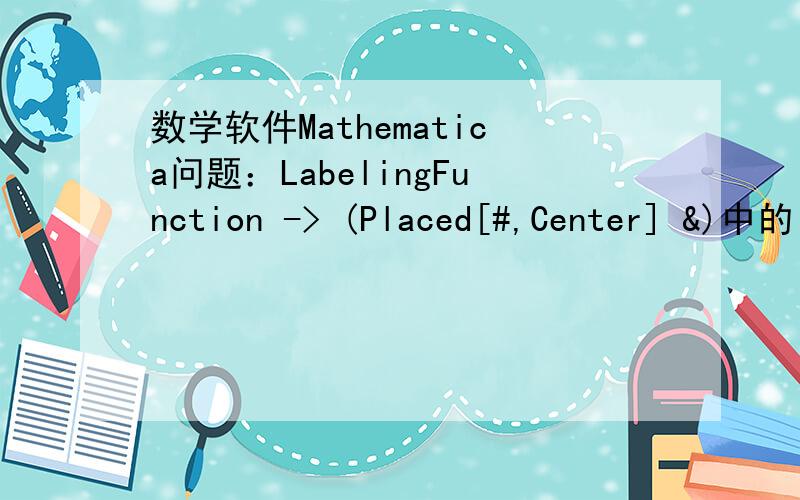 数学软件Mathematica问题：LabelingFunction -> (Placed[#,Center] &)中的“#”是什么用法?