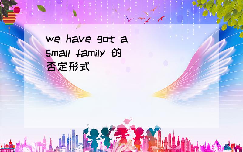 we have got a small family 的否定形式