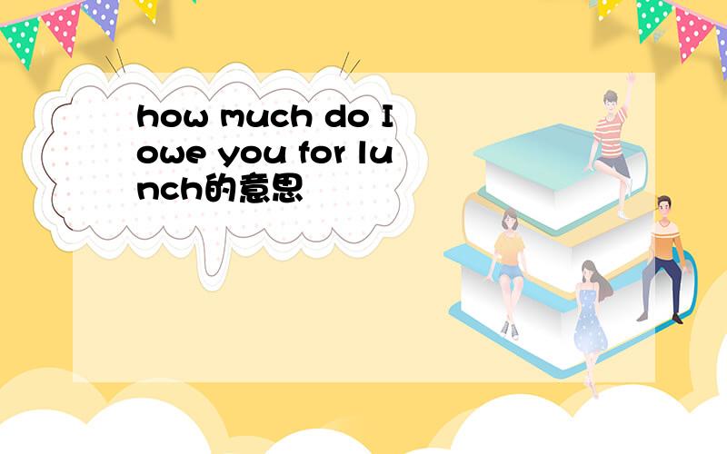 how much do I owe you for lunch的意思