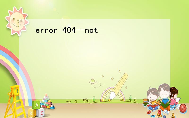 error 404--not