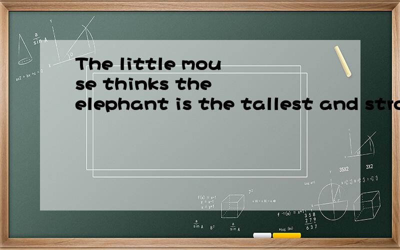 The little mouse thinks the elephant is the tallest and strongest in the world at last.