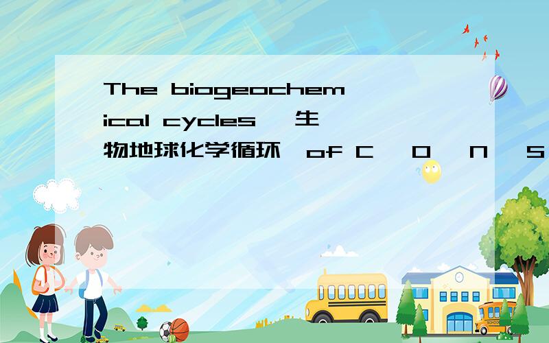 The biogeochemical cycles 〔生物地球化学循环〕of C, O, N, S and P areall important processes in the Earth System. Which element is notinvolved in the atmospheric process?