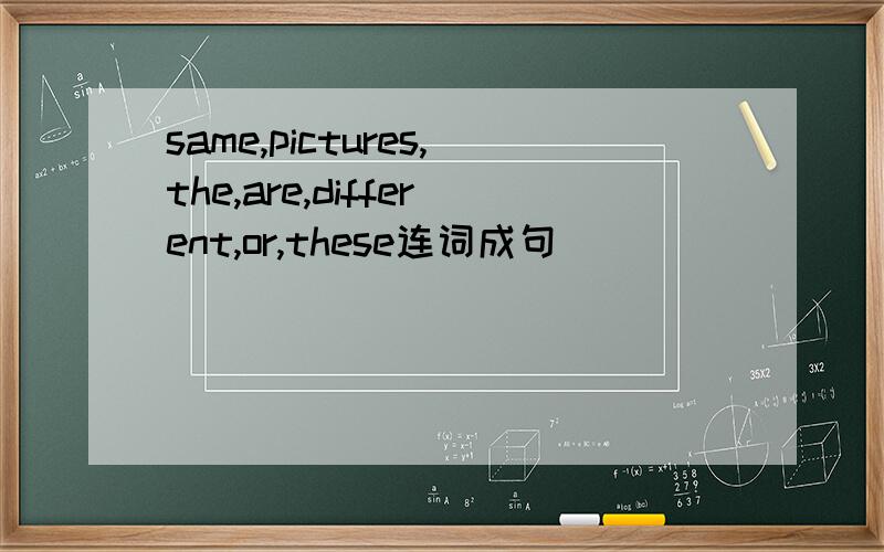 same,pictures,the,are,different,or,these连词成句