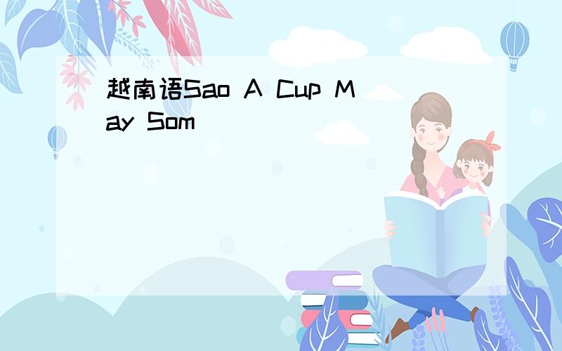 越南语Sao A Cup May Som