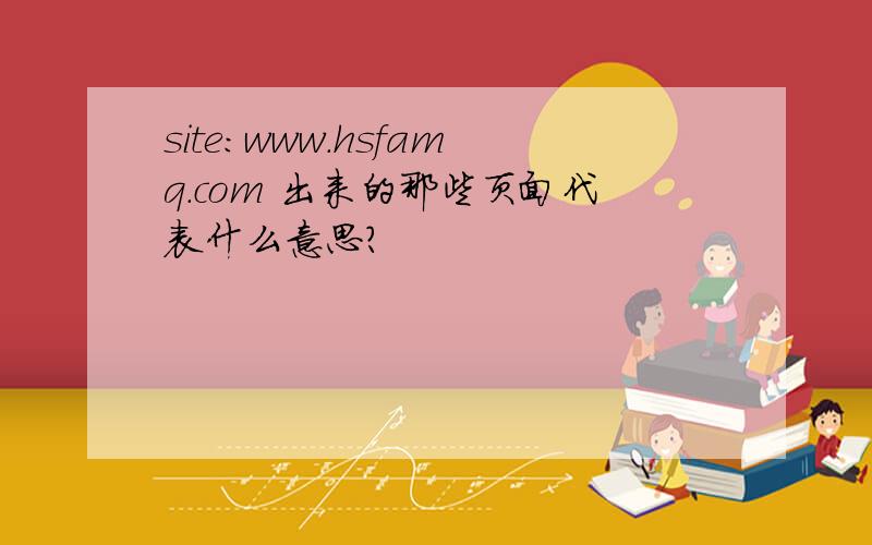 site:www.hsfamq.com 出来的那些页面代表什么意思?