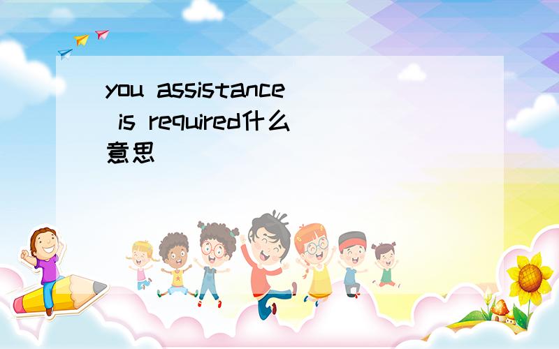 you assistance is required什么意思