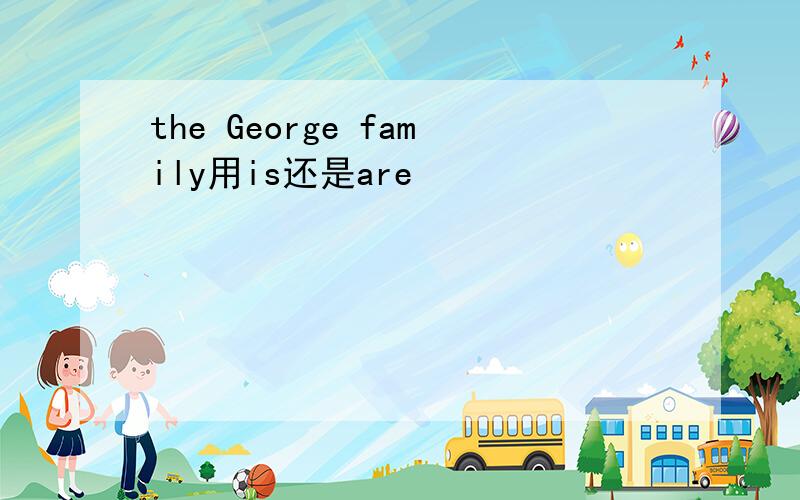 the George family用is还是are