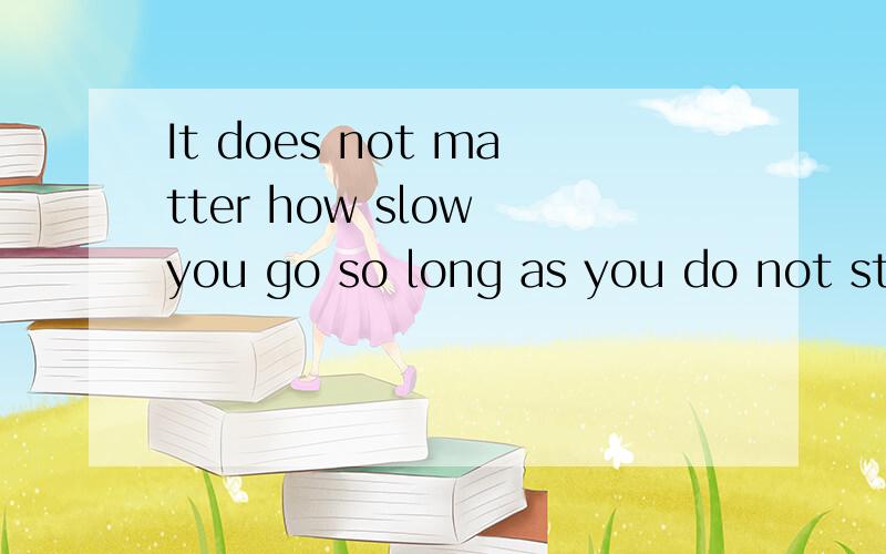 It does not matter how slow you go so long as you do not stop.对应孔子的哪句话?