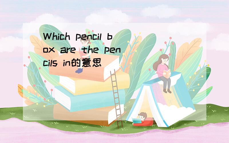 Which pencil box are the pencils in的意思
