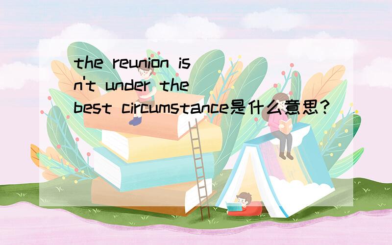 the reunion isn't under the best circumstance是什么意思?