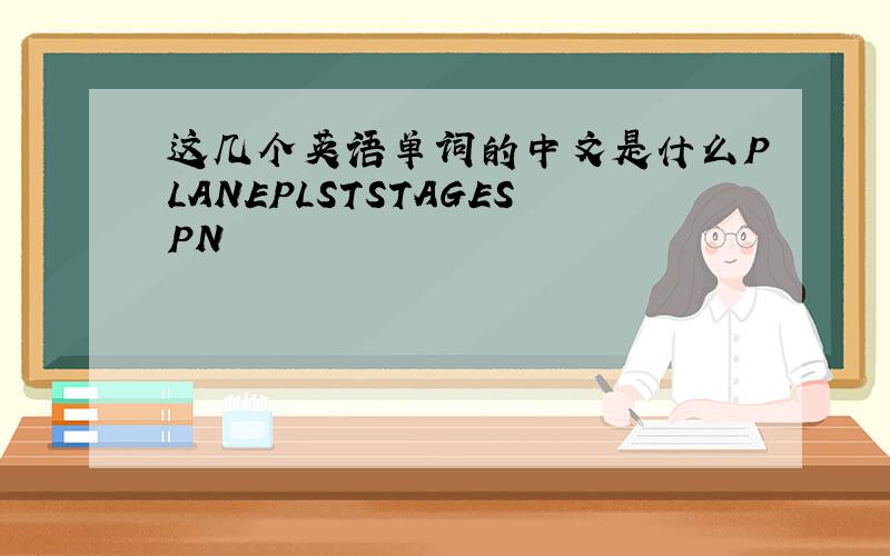 这几个英语单词的中文是什么PLANEPLSTSTAGESPN