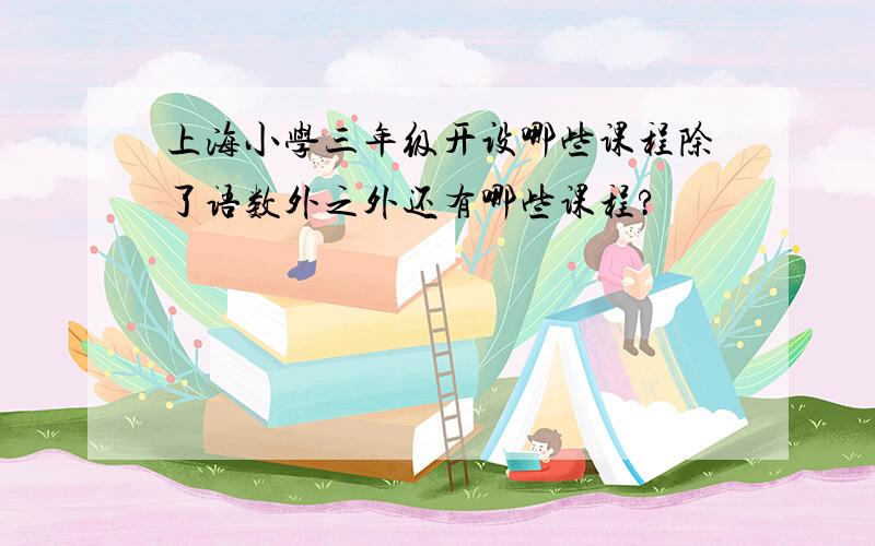 上海小学三年级开设哪些课程除了语数外之外还有哪些课程?