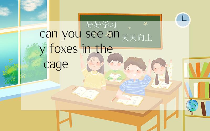 can you see any foxes in the cage