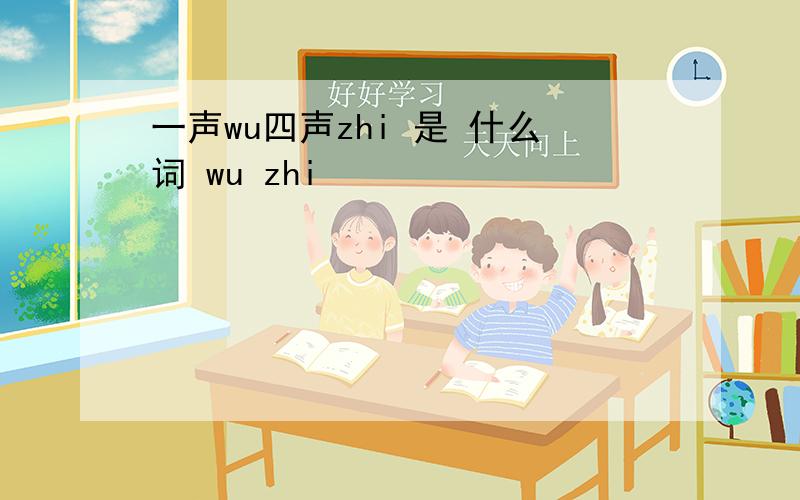一声wu四声zhi 是 什么词 wu zhi