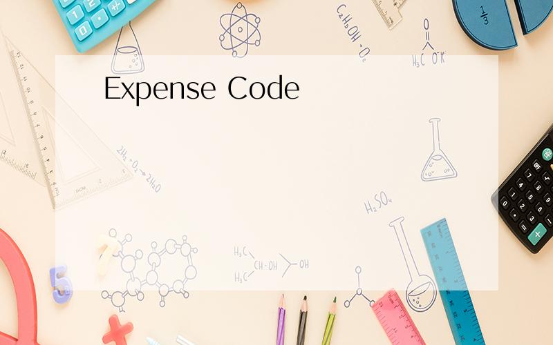 Expense Code