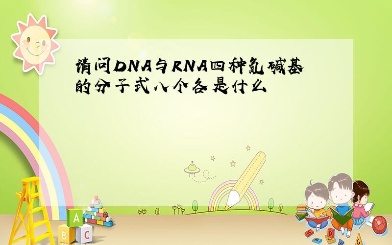 请问DNA与RNA四种氮碱基的分子式八个各是什么