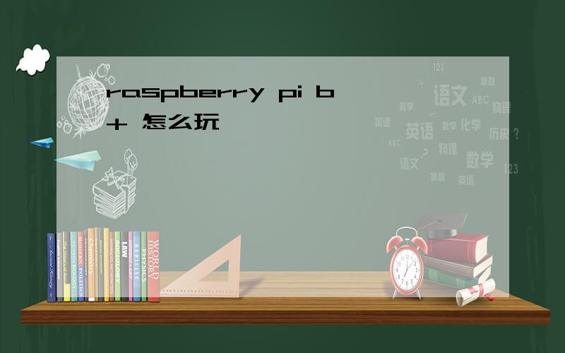 raspberry pi b+ 怎么玩