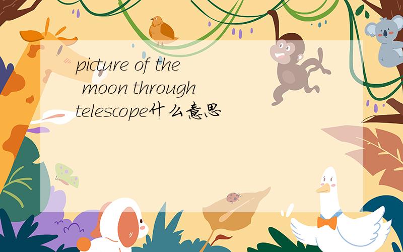 picture of the moon through telescope什么意思