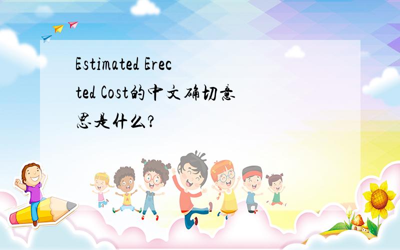 Estimated Erected Cost的中文确切意思是什么?