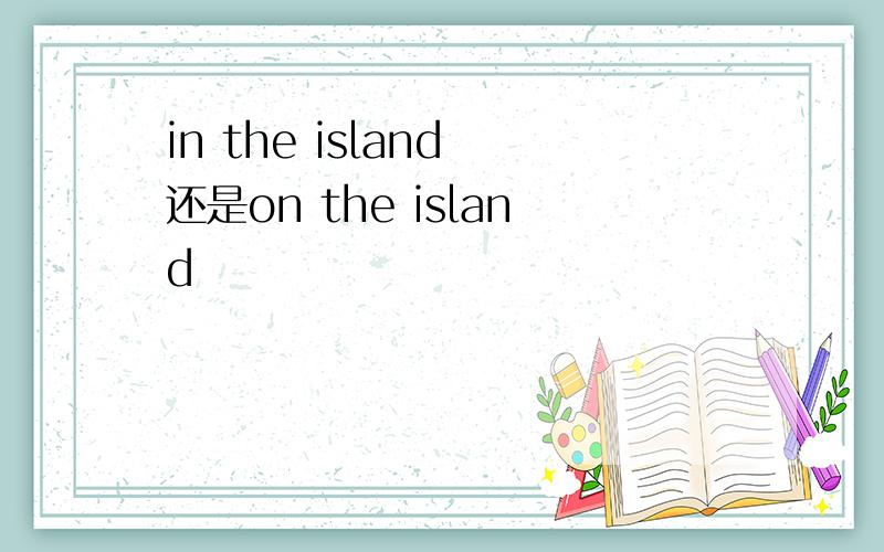 in the island 还是on the island