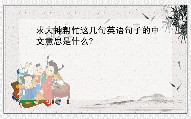 求大神帮忙这几句英语句子的中文意思是什么?