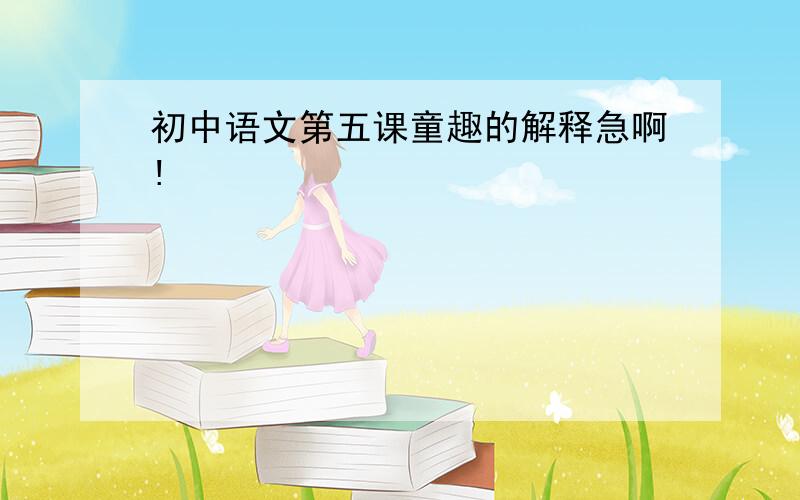 初中语文第五课童趣的解释急啊!