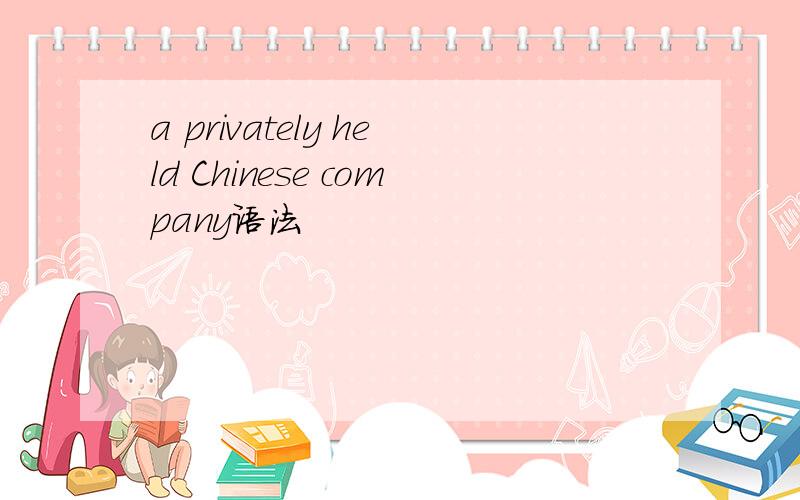 a privately held Chinese company语法