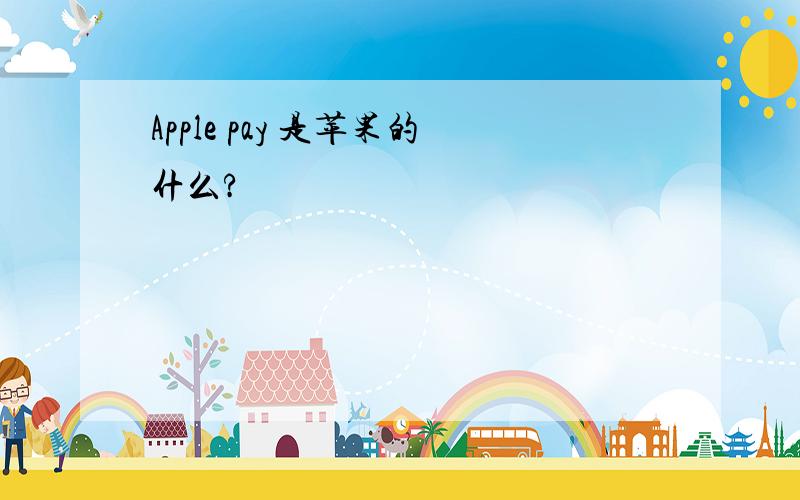 Apple pay 是苹果的什么?