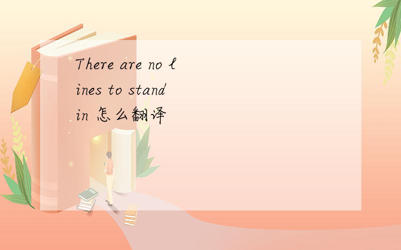 There are no lines to stand in 怎么翻译