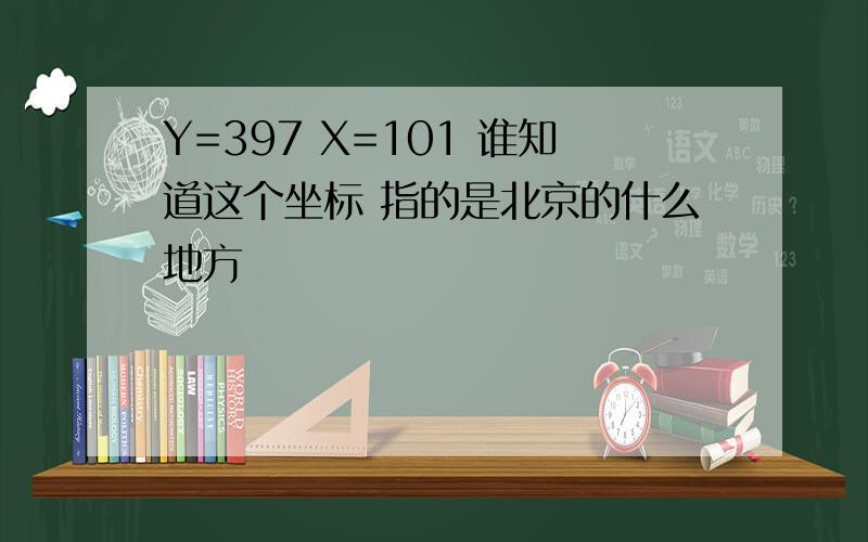 Y=397 X=101 谁知道这个坐标 指的是北京的什么地方