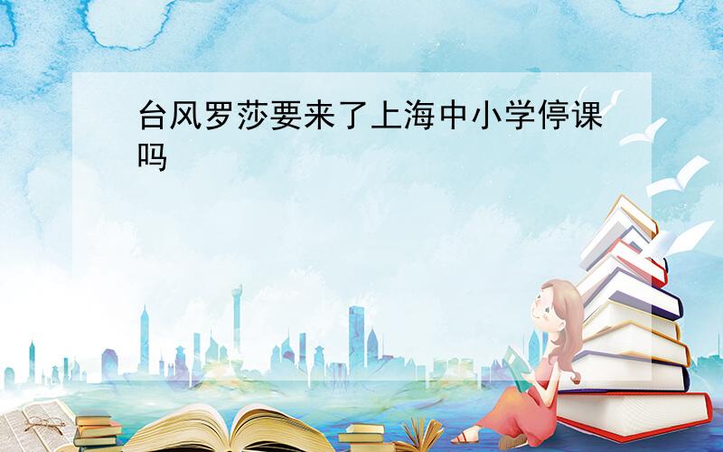 台风罗莎要来了上海中小学停课吗
