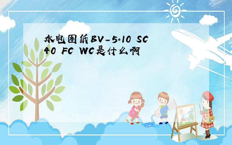 水电图纸BV-5*10 SC40 FC WC是什么啊