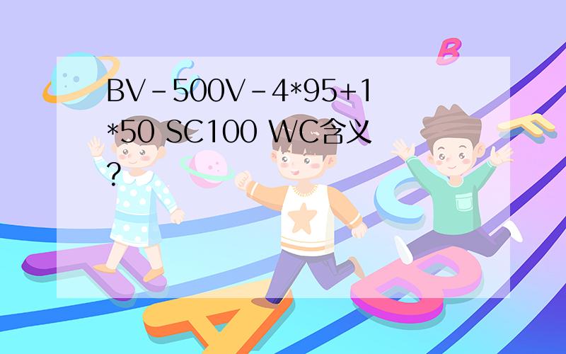 BV-500V-4*95+1*50 SC100 WC含义?