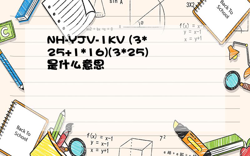 NH-YJV-1KV (3*25+1*16)(3*25)是什么意思
