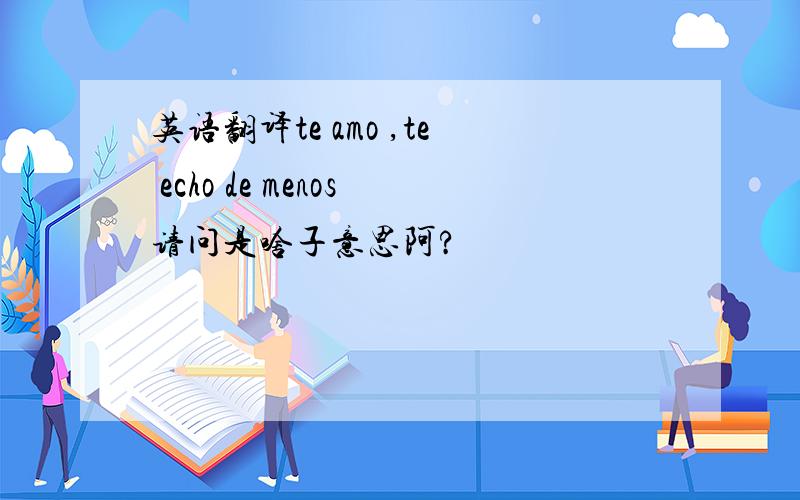 英语翻译te amo ,te echo de menos请问是啥子意思阿?