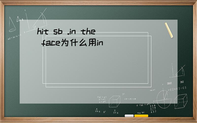hit sb .in the face为什么用in