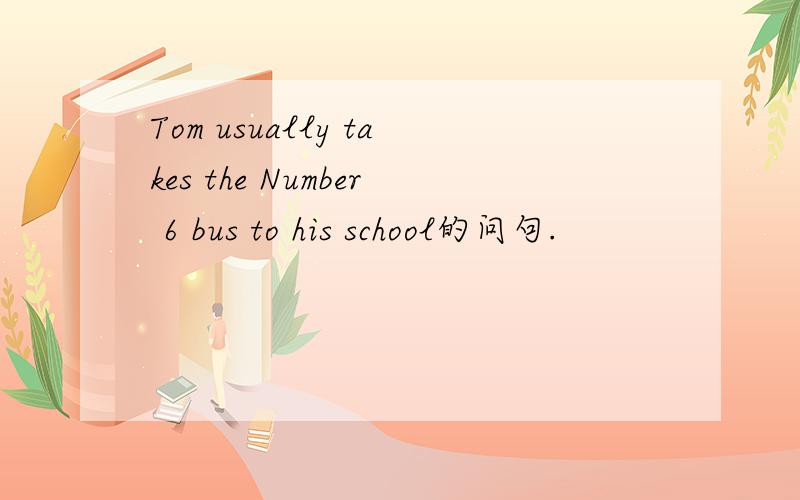 Tom usually takes the Number 6 bus to his school的问句.