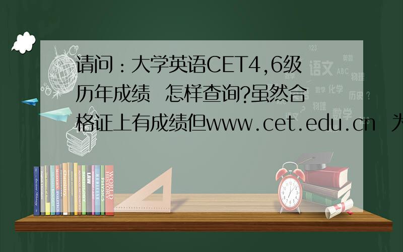 请问：大学英语CET4,6级历年成绩  怎样查询?虽然合格证上有成绩但www.cet.edu.cn  为什么查不到大学英语CET4,6级的历年成绩那人们看到合格证,怎样才能知道这个合格证是真的  而不是假的证?
