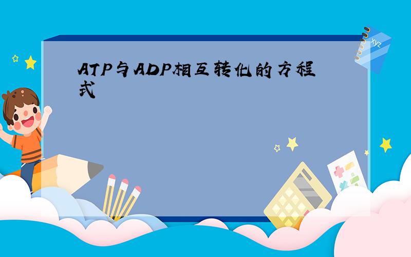 ATP与ADP相互转化的方程式