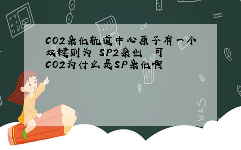 CO2杂化轨道中心原子有一个双键则为 SP2杂化  可 CO2为什么是SP杂化啊