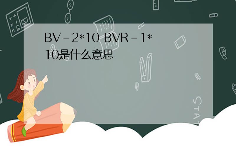 BV-2*10 BVR-1*10是什么意思