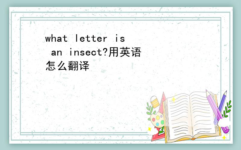 what letter is an insect?用英语怎么翻译