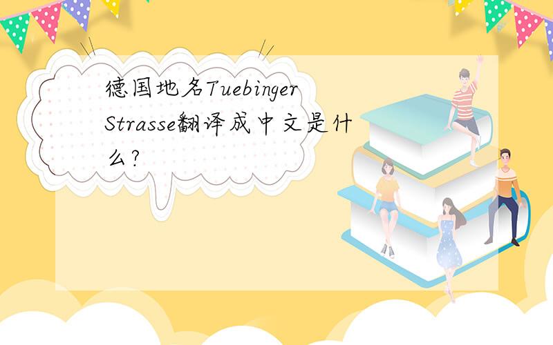 德国地名Tuebinger Strasse翻译成中文是什么?