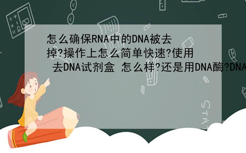 怎么确保RNA中的DNA被去掉?操作上怎么简单快速?使用 去DNA试剂盒 怎么样?还是用DNA酶?DNA酶有单卖的么?