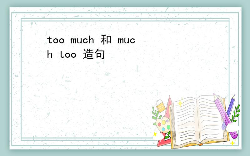 too much 和 much too 造句