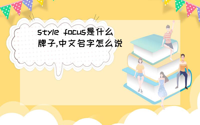 style focus是什么牌子,中文名字怎么说