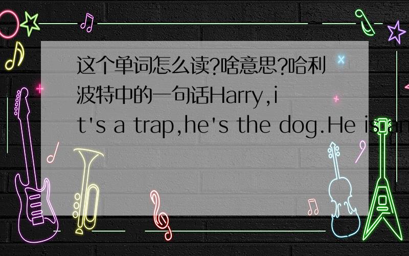 这个单词怎么读?啥意思?哈利波特中的一句话Harry,it's a trap,he's the dog.He is an Animagus.最后一个单词怎么读?