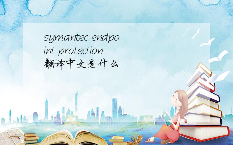 symantec endpoint protection翻译中文是什么