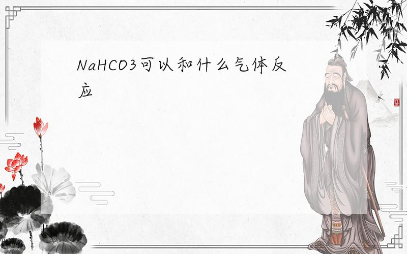 NaHCO3可以和什么气体反应